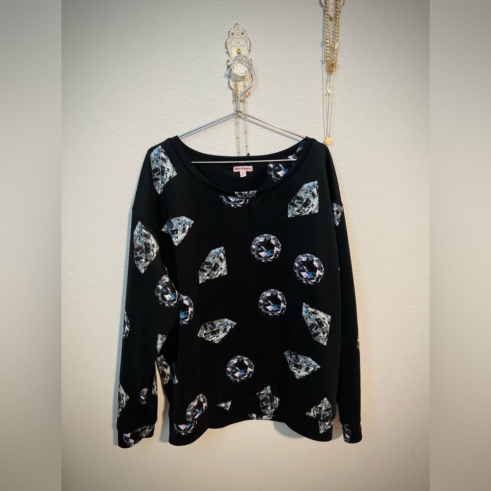 Juicy Couture Diamond Print Lightweight Pullover 💎 ✨